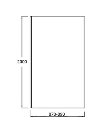 Душевая перегородка (89х200) Jacob Delafon Contra E22W90-GA
