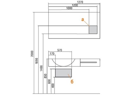 Зеркало с полками Акватон Отель 127 1A1078K0OT010