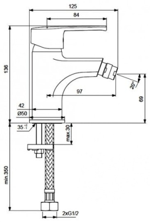 Смеситель для биде Vidima Уно BA236AA
