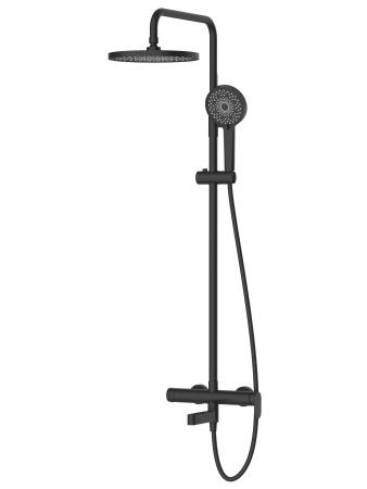Душевая система с однорычажным смесителем AGGER Sweet A2793344 черный матовый