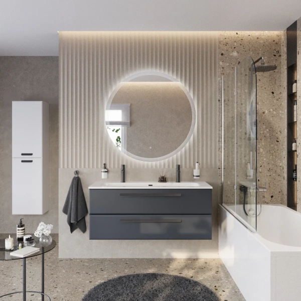 Тумба под раковину Cezares ECO-CER-N-1200-2C-SO-GR-P Grafito без ручек