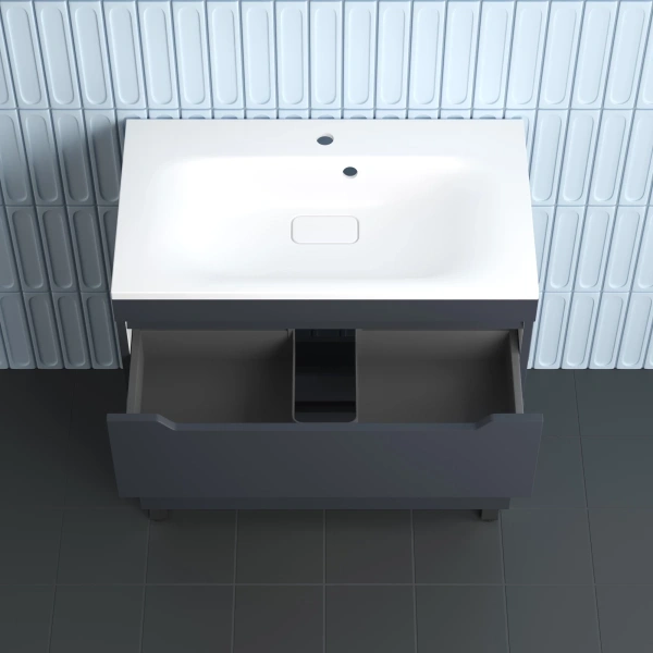 Тумба напольная без раковины 80 см Style Line Остин ЛС-00002396 графит матовый