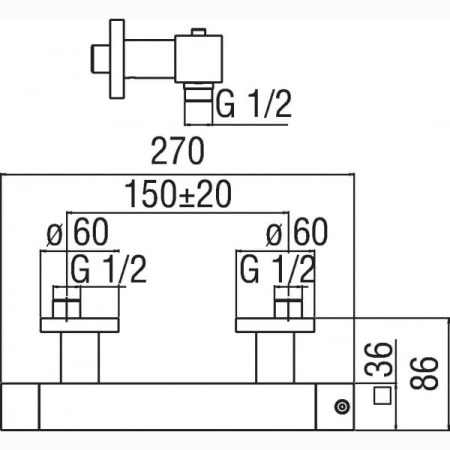 Термостат TEKNOBILI TOWER TW00030CR