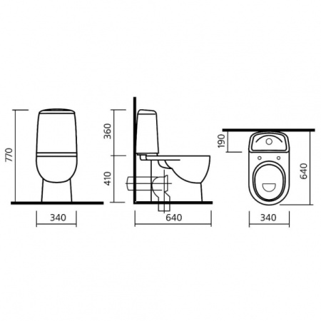 Унитаз-компакт Sanita Luxe Best Bubbles BSTSLCC12040522