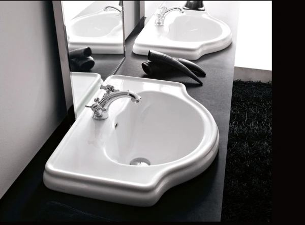 Раковина встраиваемая сверху (62х42,5) Kerasan Retro 103001*1, 1 отверстие под смеситель