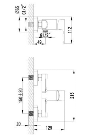 Смеситель для душа Lemark Plus Factor (LM1603C)