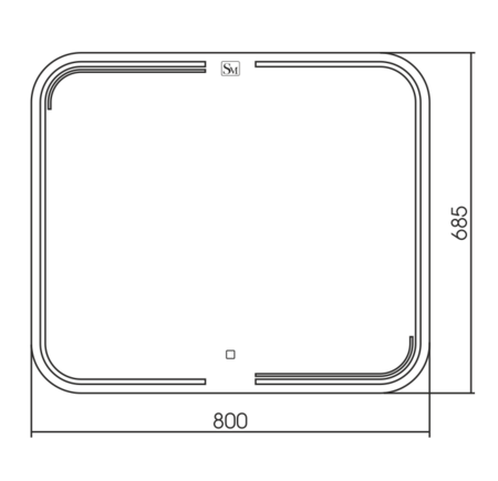 Зеркало (92х69) Silver Mirrors  Force LED-00002524