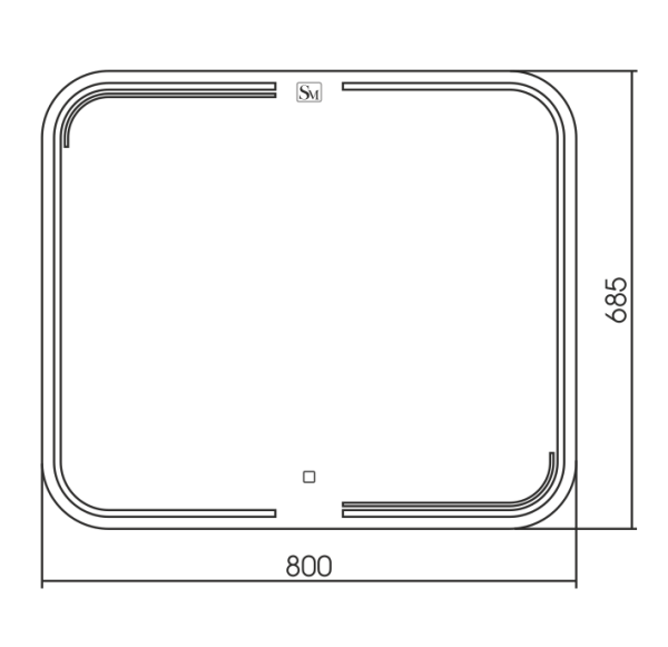 Зеркало (92х69) Silver Mirrors  Force LED-00002524