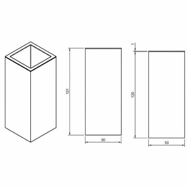Стакан для зубных щеток Cezares Prizma PRIZMA-TUMP-03/24 Золото 