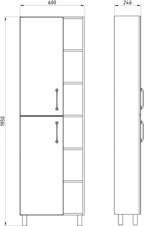 Пенал ASB-Mebel Адель 9790