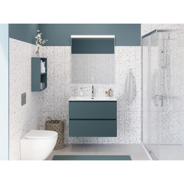 Тумба под раковину 70 BelBagno Uno UNO-MINI-700-2C-SO-AO голубой матовый, без раковины