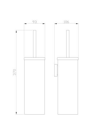 Туалетный ершик в комплекте WONZON & WOGHAND EASY, хром WW-8119