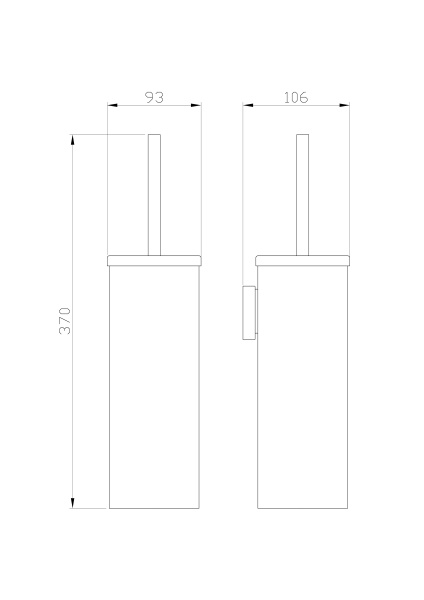 Туалетный ершик в комплекте WONZON & WOGHAND EASY, хром WW-8119