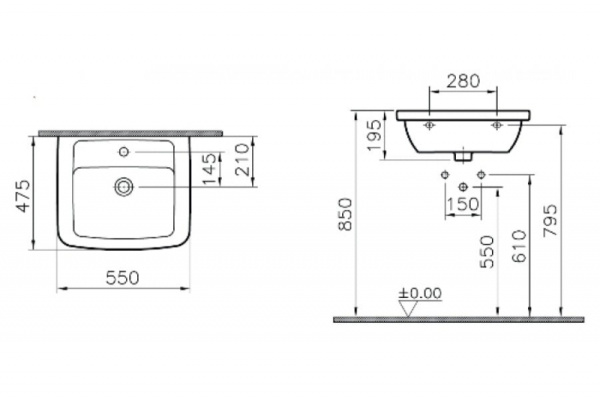 Раковина VITRA Form 300 5241B003-6500
