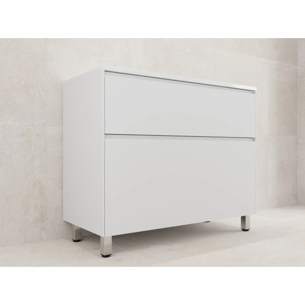 Тумба напольная без раковины 100 см Style Line Лима ЛС-00002348 белый матовый