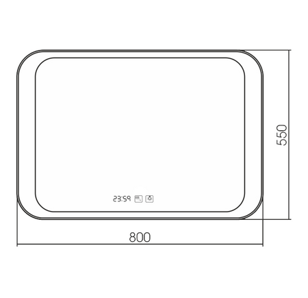 Зеркало (80х55) Silver Mirrors Indigo neo LED-00002406