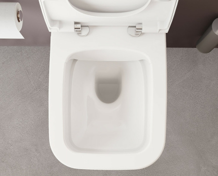 Подвесной унитаз безободковый Vitra Zentrum Square 7484B003-0075 без сиденья