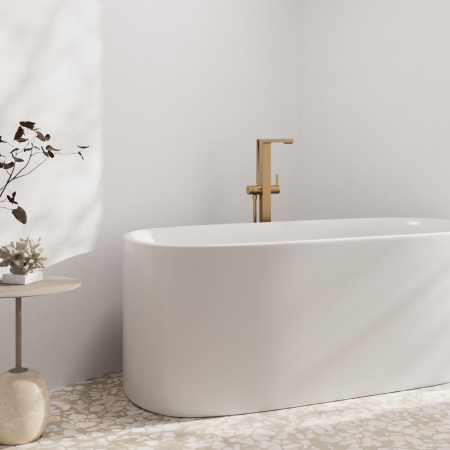 Смеситель для ванны напольный Hansgrohe Tecturis E 73445140 шлифованная бронза