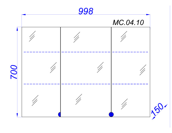 Зеркальный шкаф Aqwella МС 100 МС.04.10