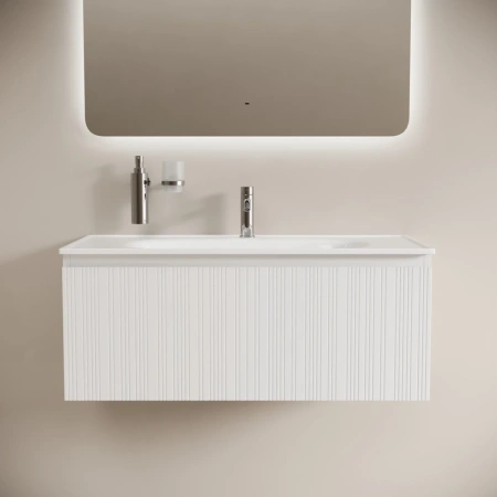 Тумба без раковины подвесная Sancos Code CD100W белый глянец