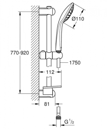 Комплект для ванной комнаты 3В1 Grohe Eurostyle New 124418