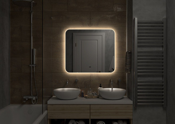 Зеркало с подсветкой Art&Max Ravenna AM-Rav-800-700-DS-C