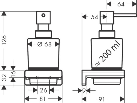 Дозатор для жидкого мыла Hansgrohe AddStoris 41745340