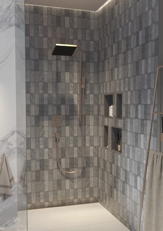 Ручной душ Hansgrohe Pulsify E 100 1jet EcoSmart 24320140 шлифованная бронза