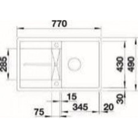 Кухонная мойка Blanco Metra 45 S-F 519082