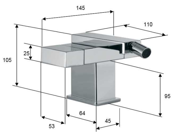 Смеситель для биде Daniel Twin Decora W6200YG 82 Смеситель для биде Daniel Twin Decora W6200YG 82