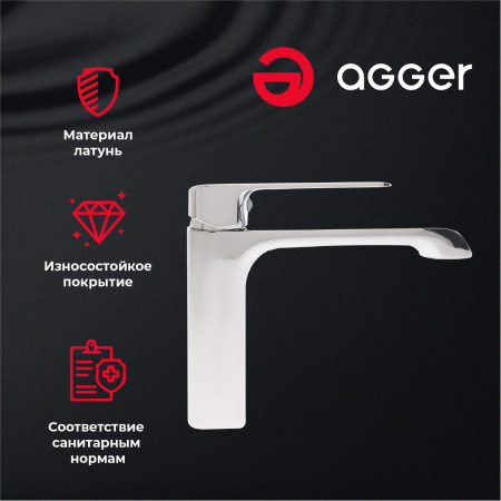 Смеситель для раковины однорычажный Agger Magic A3002100 хром