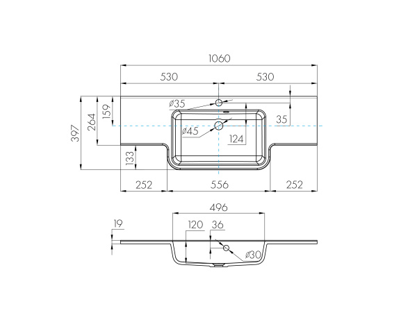 Раковина Aquaton Hotel B 106 белая 1A710131PI010