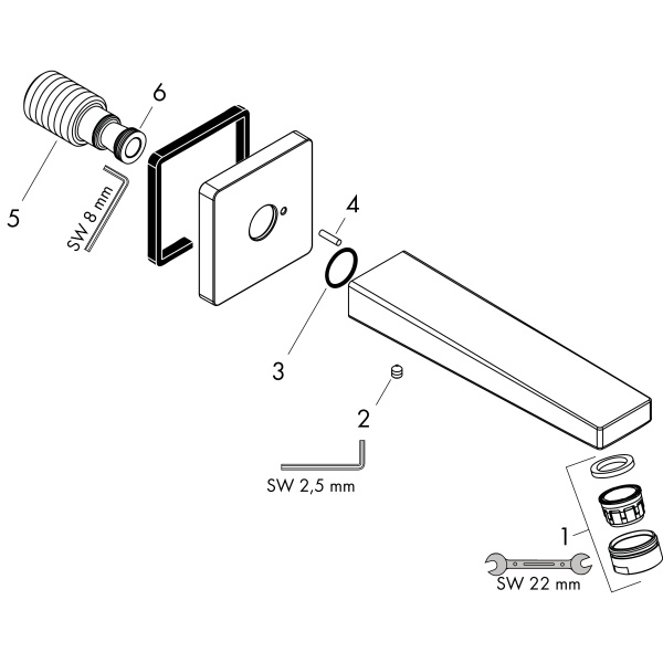 Излив для ванны Hansgrohe Metropol 32542000 хром