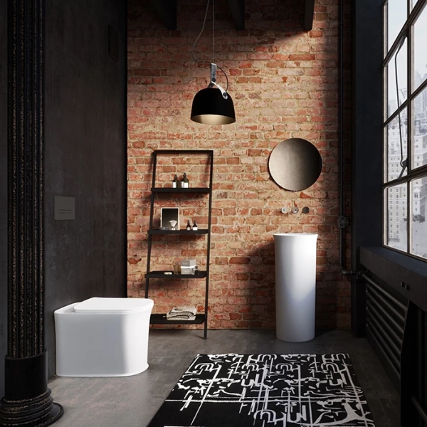 Унитаз приставной Kerasan The New Yorker 561830 белый матовый, без сиденья