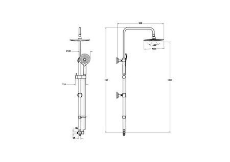 Душевая стойка Vitra Joy A45785EXP