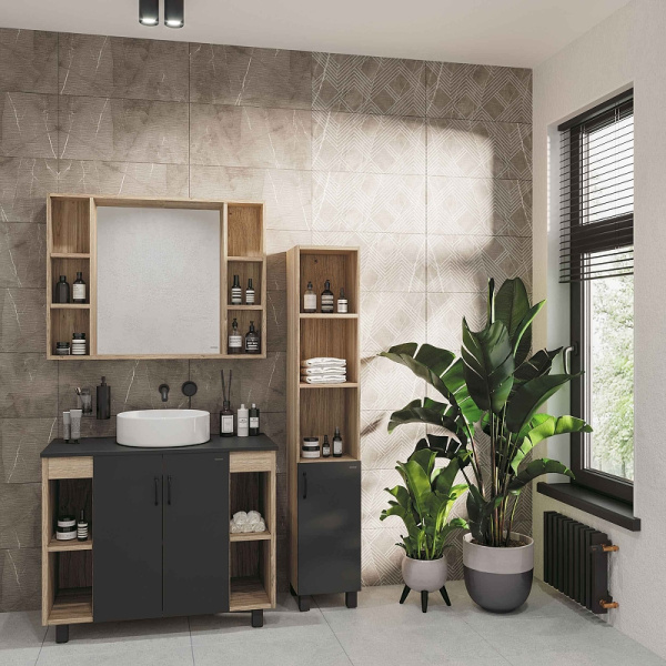 Тумба напольная Grossman ФЛАЙ-100 см 101002   дуб сонома/серая