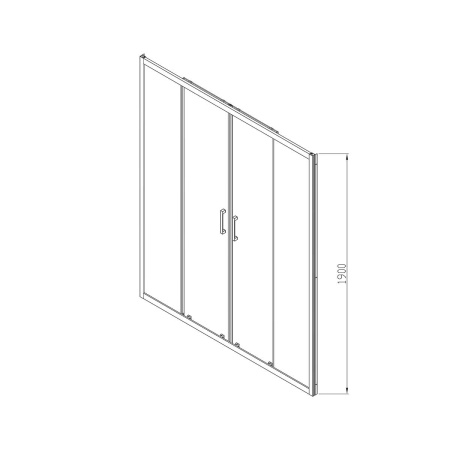 Душевая дверь Vincea Alpha VDS-3AL2160MT, (160х190)  хром, стекло текстурное