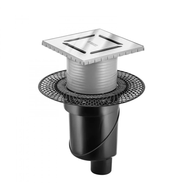 Душевой трап (15х15) Berges Wasserhaus Platz Norma 091059 хром глянец