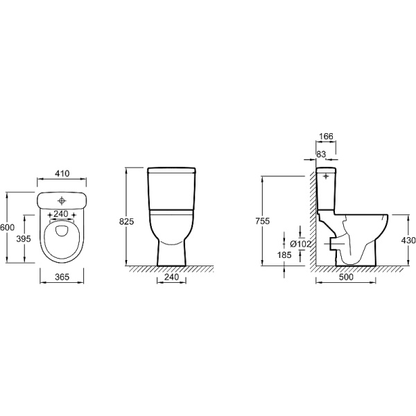 Чаша унитаза Jacob Delafon Odeon Up 18557K-00 без сиденья