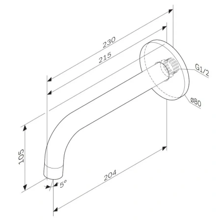 Излив для ванны Am.Pm X-Joy F85B70000 хром