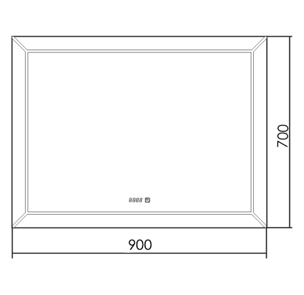 Зеркало (90х70) Silver Mirrors  VOLL ФР-00001191