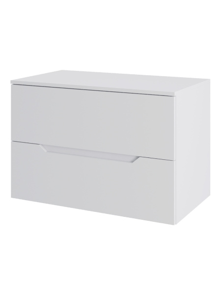 Тумба без раковины подвесная 70 столешница МДФ Orange Line Li-70TuwMDF  матовый белый