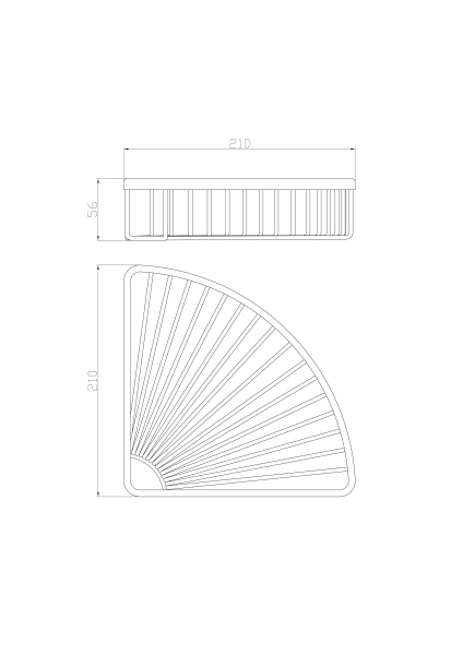 Полка для ванной угловая WONZON & WOGHAND, хром WW-4118