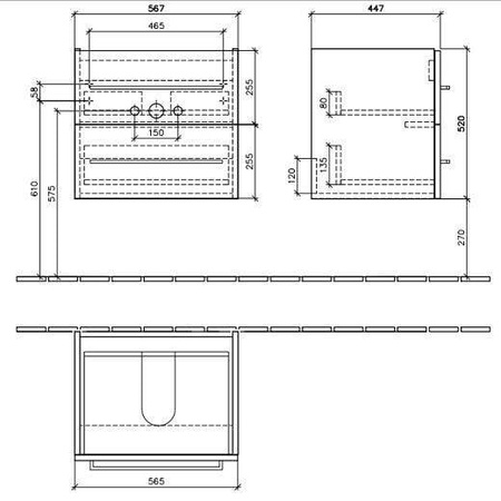 Тумба под раковину Villeroy&Boch Avento A88900B4