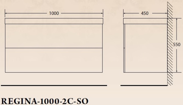 Тумба под раковину BelBagno Regina 100 REGINA-1000-2C-SO-MR-BLUM