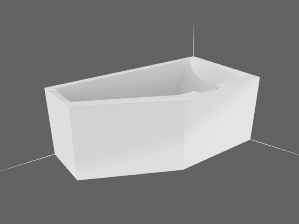 Ванна акриловая Riho Geta Plug & Play (170х90) B032010005 левая