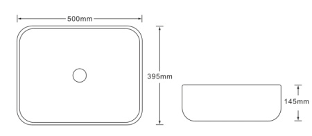 Раковина накладная (50х39,5) SantiLine SL-7025