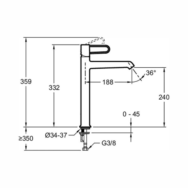 Смеситель для раковины Jacob Delafon Odeon Rive Gauche E21031-GLD-CP