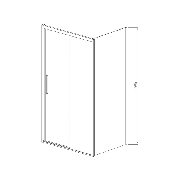 Душевой уголок Vincea  Soft VSR-3SO1014CL (140х100)  хром, стекло прозрачное