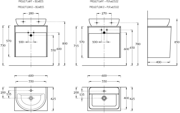 Тумба под раковину Kerama Marazzi PRO PRO.60.1\WHT
